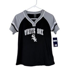 Girls Chicago White Sox Baseball Jersey Size L 10 12 Black Grey Youth MLB NEW
